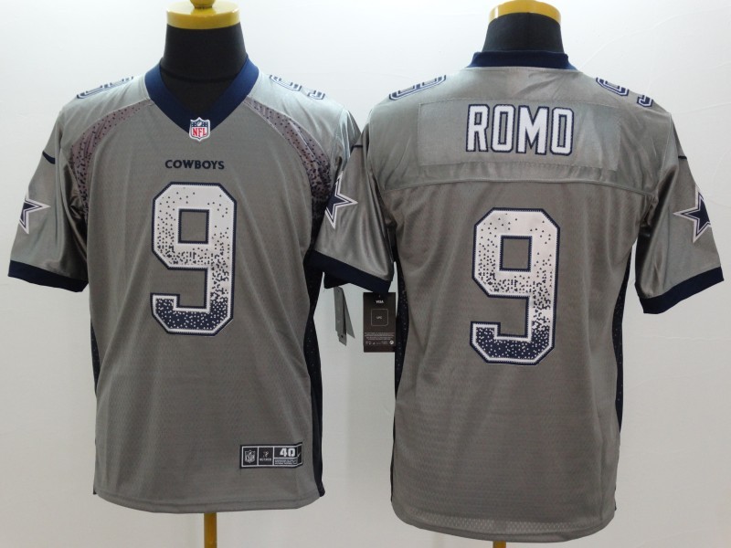 Men's Dallas Cowboys Tony Romo #9 Gray Jersey
